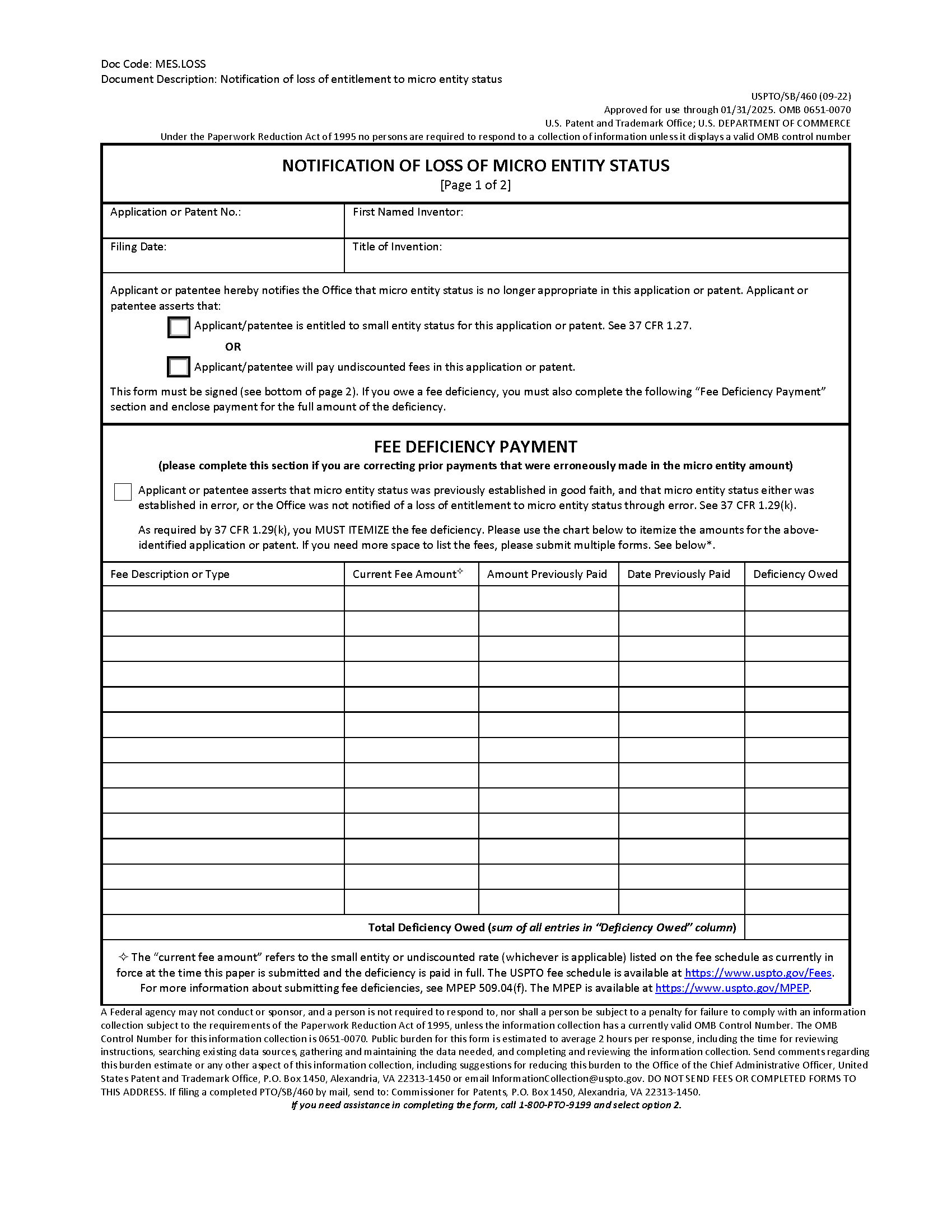 SB0460 Notification of loss of microentity status